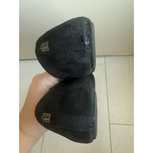 Birdies Black Leather Loafer Flats Leopard Animal Print Tassels Shearling Sz 7.5 - Picture 5 of 8